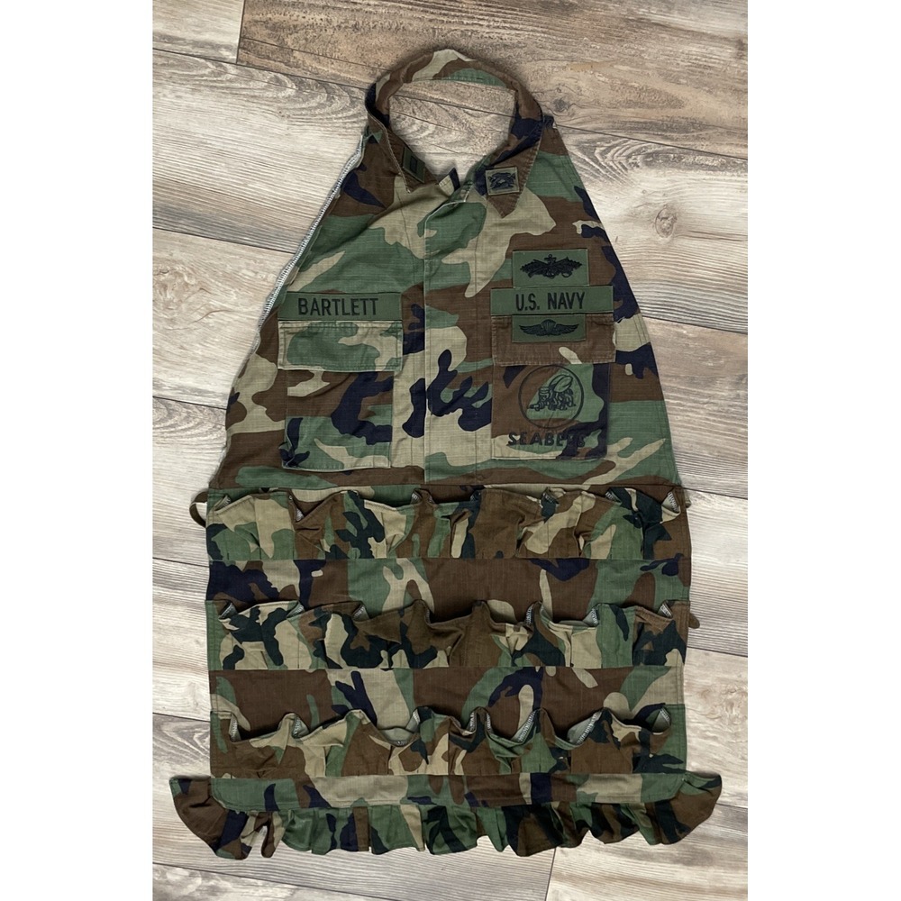 Custom Made US Navy CAMO Egg Apron "BARTLETT" Seabees